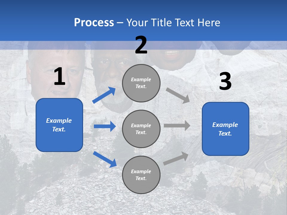 A Group Of People With A Mountain In The Background PowerPoint Template