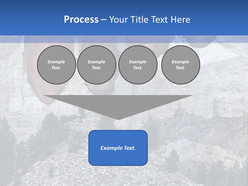 A Group Of People With A Mountain In The Background PowerPoint Template