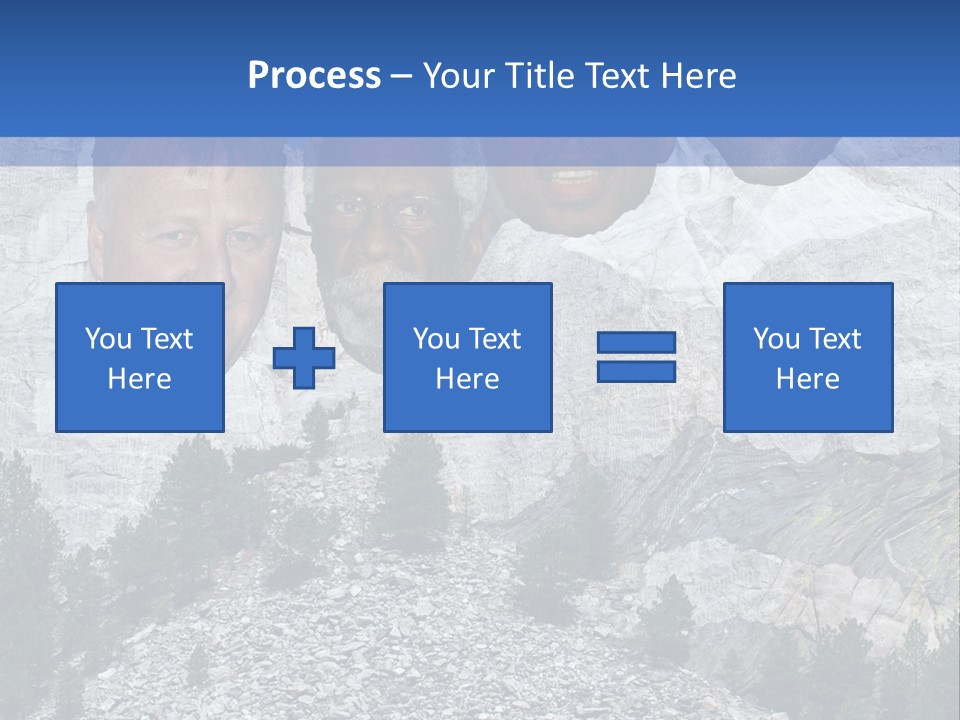 A Group Of People With A Mountain In The Background PowerPoint Template