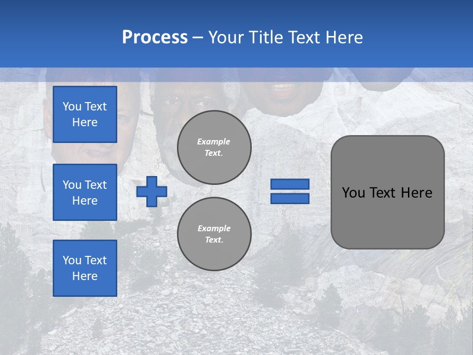 A Group Of People With A Mountain In The Background PowerPoint Template