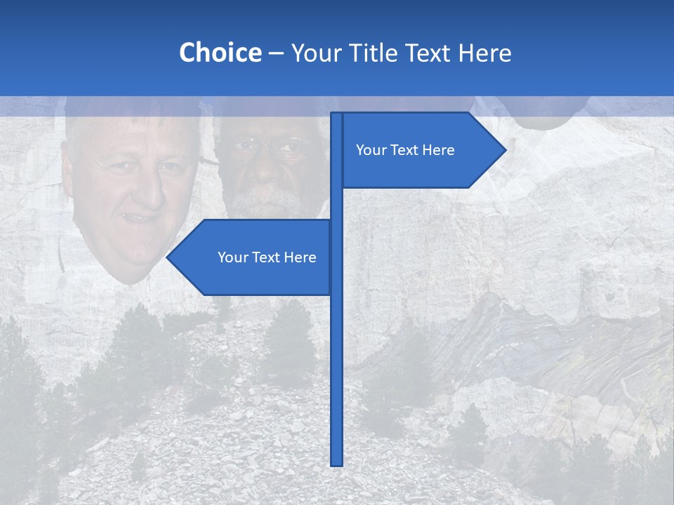 A Group Of People With A Mountain In The Background PowerPoint Template