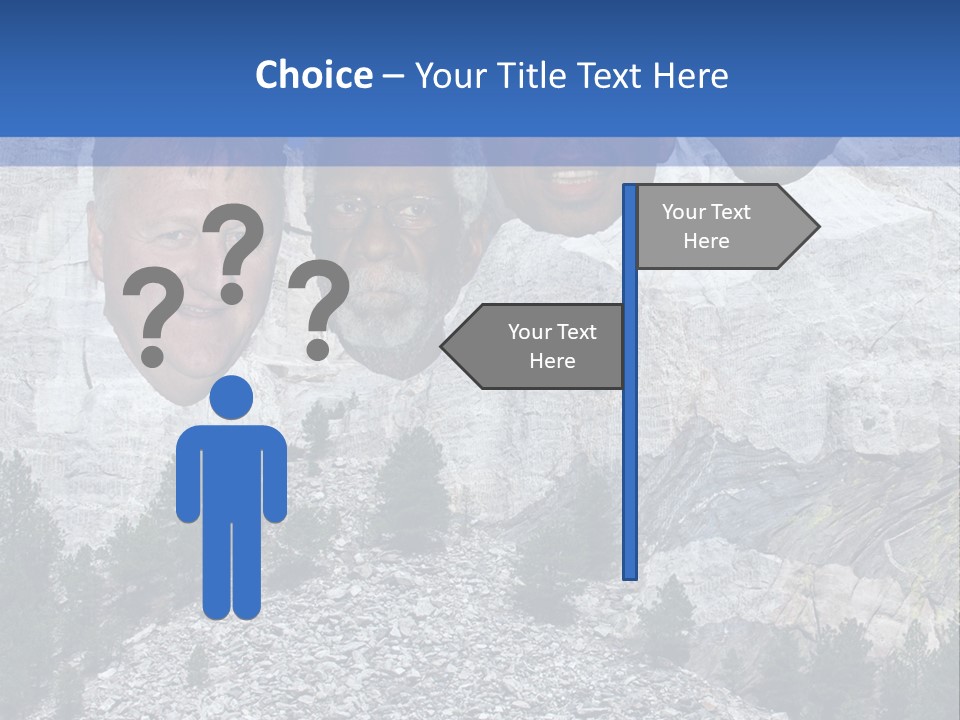 A Group Of People With A Mountain In The Background PowerPoint Template