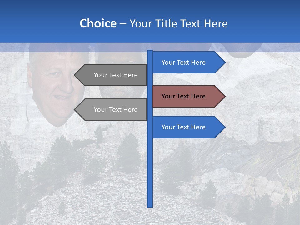 A Group Of People With A Mountain In The Background PowerPoint Template