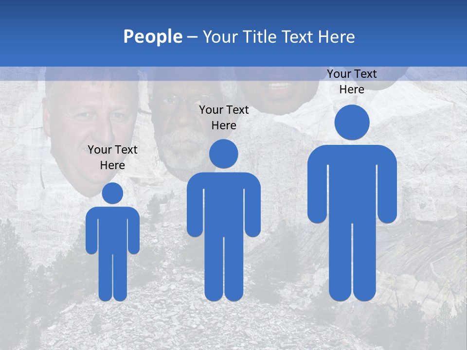 A Group Of People With A Mountain In The Background PowerPoint Template