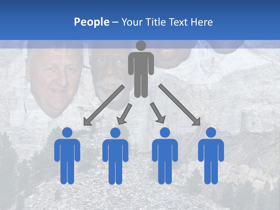 A Group Of People With A Mountain In The Background PowerPoint Template