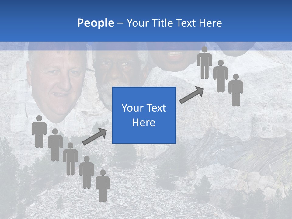 A Group Of People With A Mountain In The Background PowerPoint Template