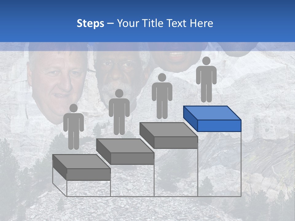 A Group Of People With A Mountain In The Background PowerPoint Template