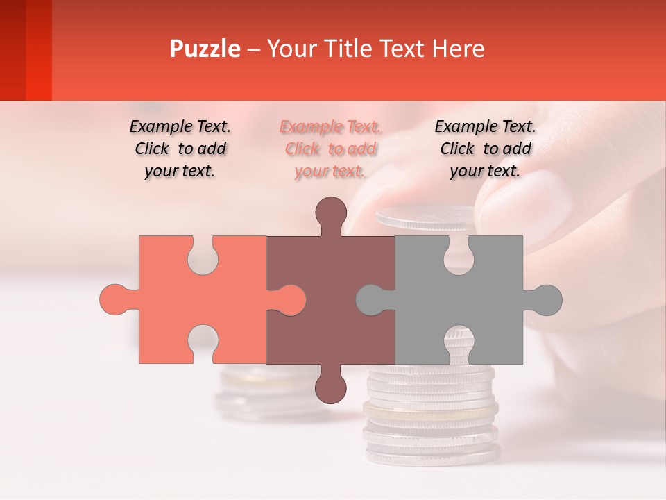 A Person Stacking Coins On Top Of Each Other PowerPoint Template