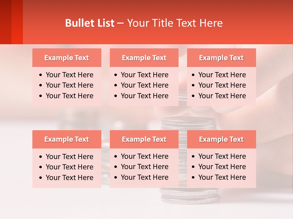A Person Stacking Coins On Top Of Each Other PowerPoint Template