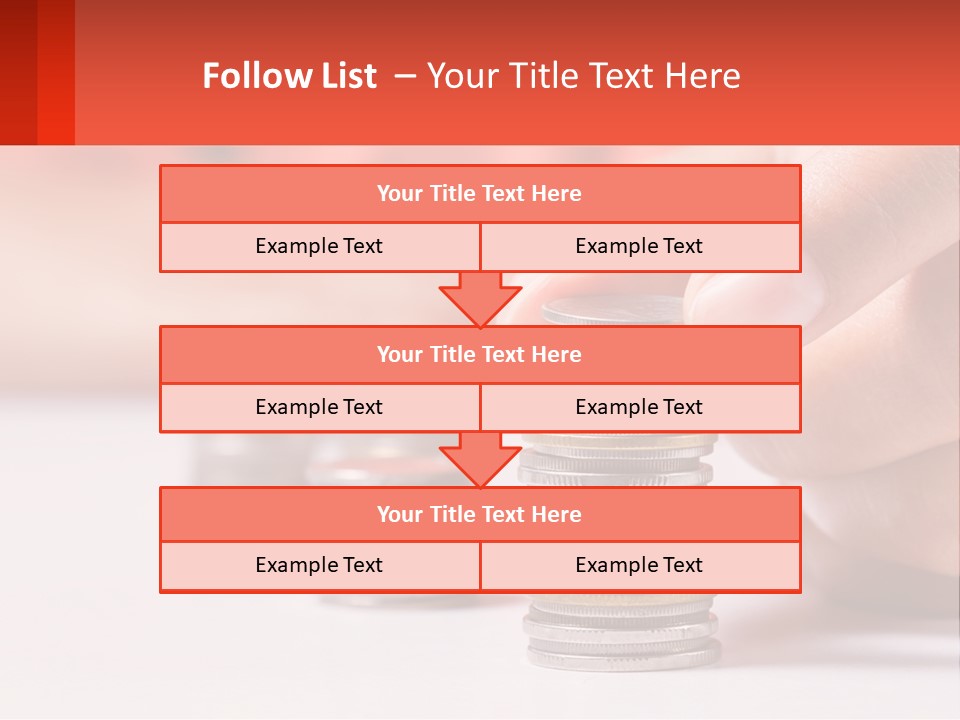A Person Stacking Coins On Top Of Each Other PowerPoint Template