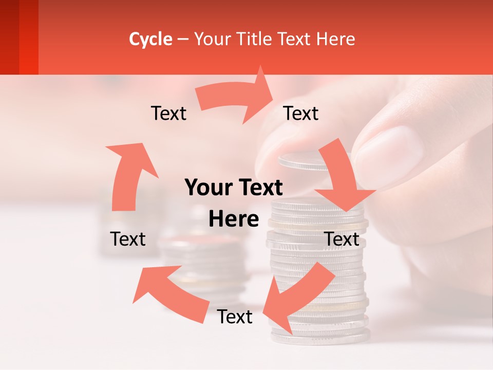A Person Stacking Coins On Top Of Each Other PowerPoint Template