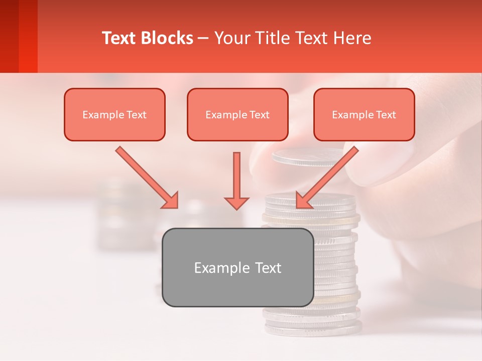 A Person Stacking Coins On Top Of Each Other PowerPoint Template