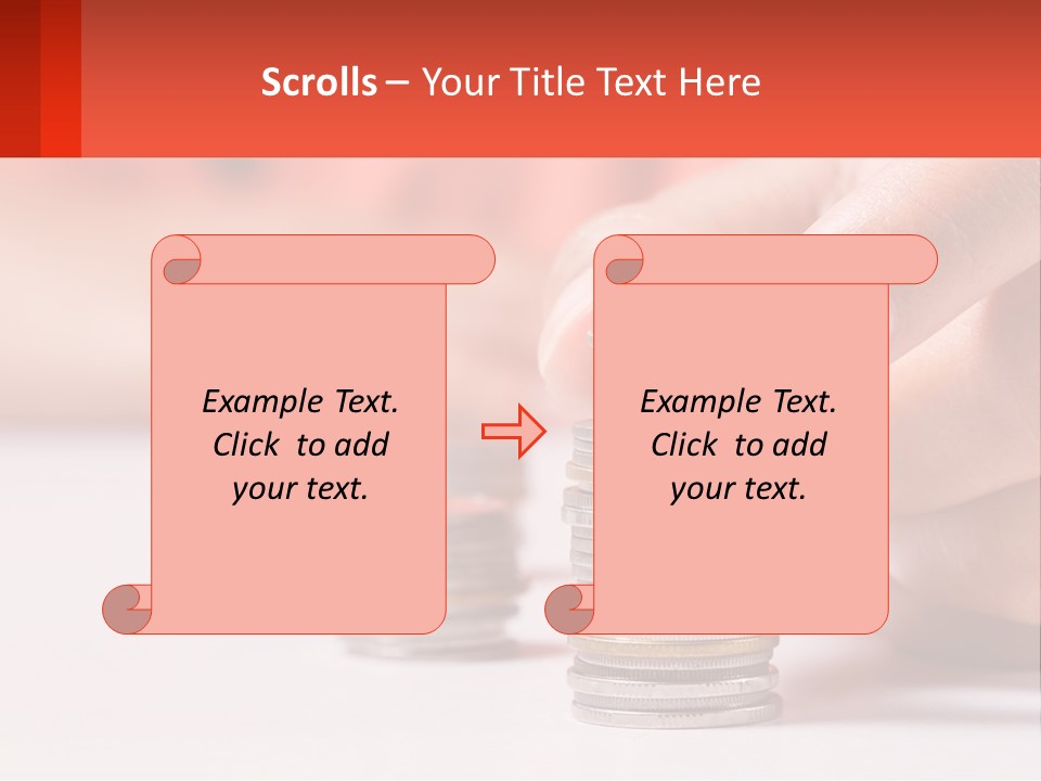 A Person Stacking Coins On Top Of Each Other PowerPoint Template