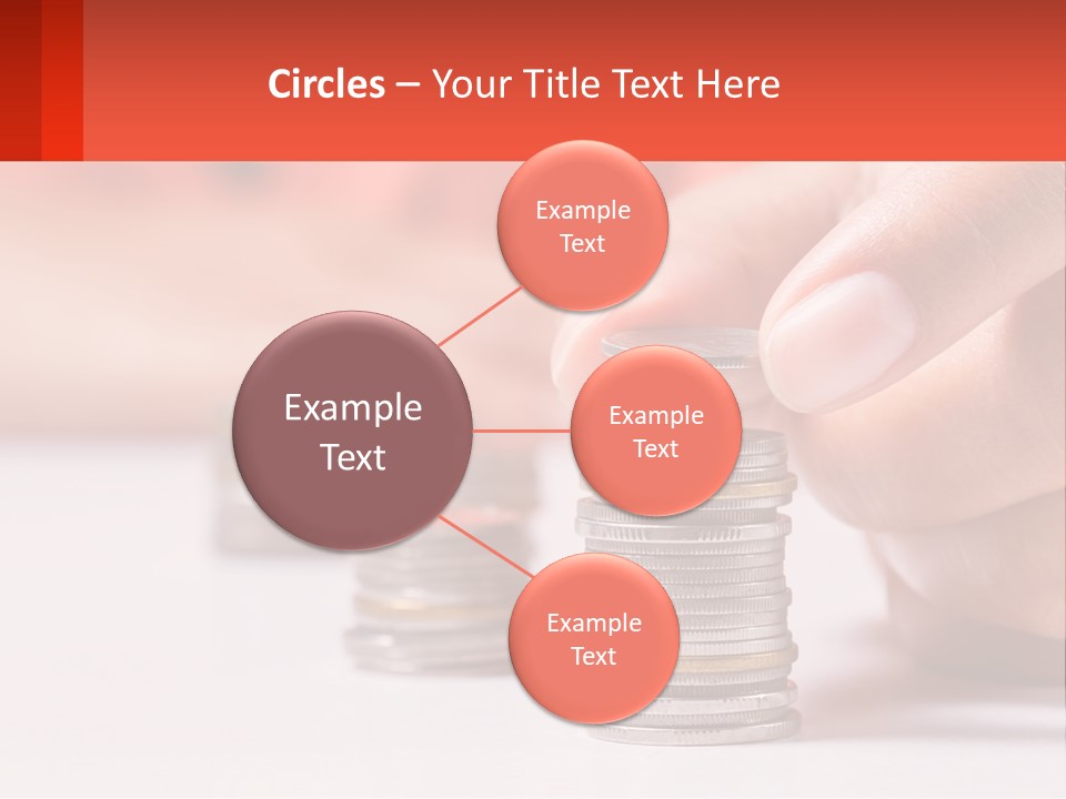 A Person Stacking Coins On Top Of Each Other PowerPoint Template
