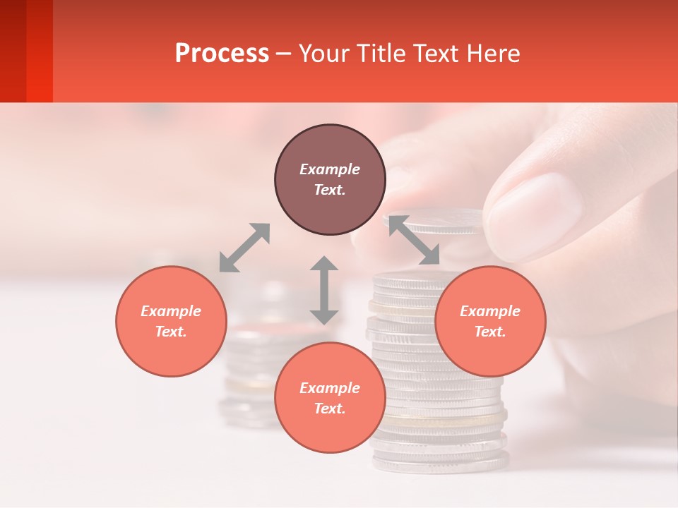 A Person Stacking Coins On Top Of Each Other PowerPoint Template