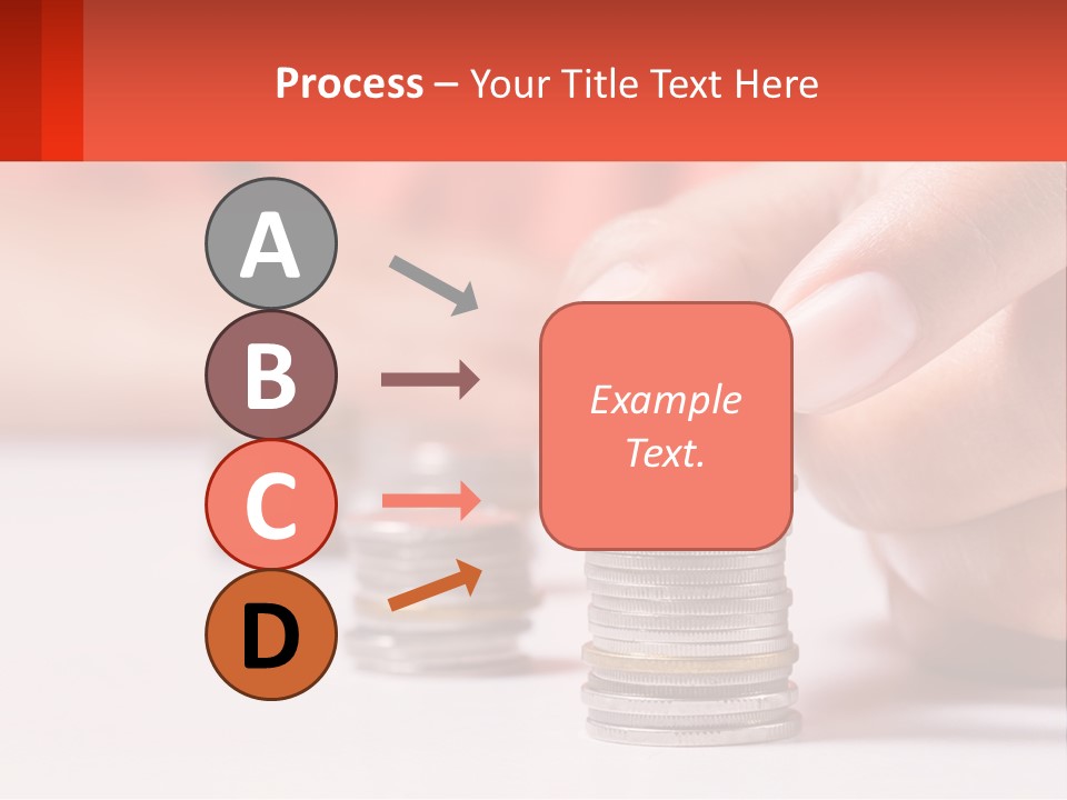 A Person Stacking Coins On Top Of Each Other PowerPoint Template
