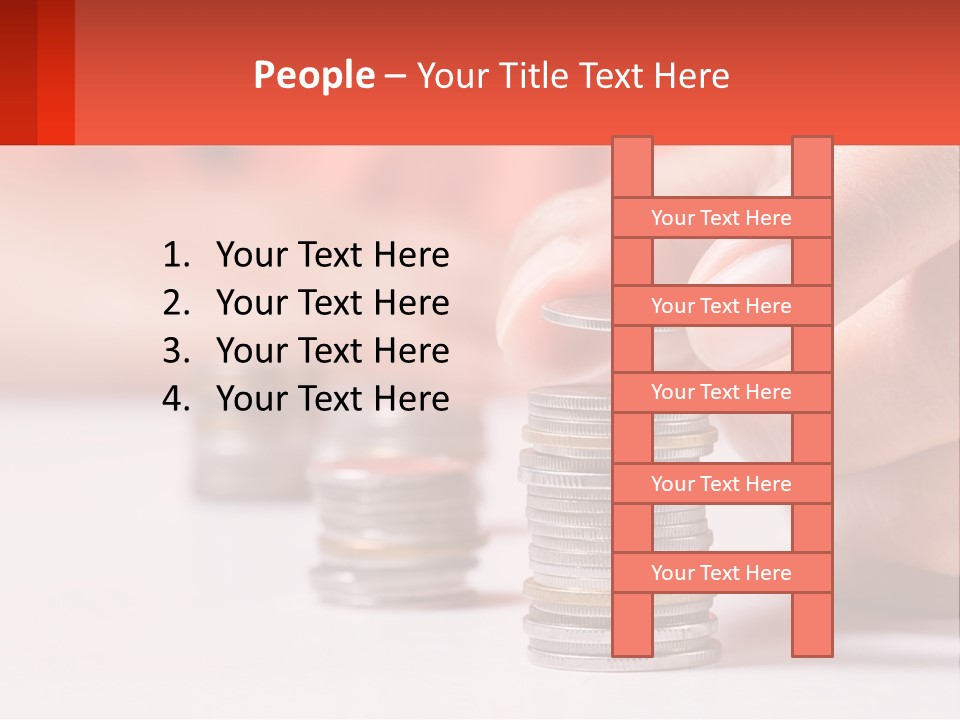 A Person Stacking Coins On Top Of Each Other PowerPoint Template