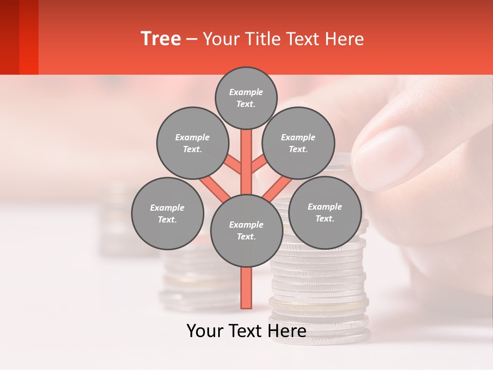 A Person Stacking Coins On Top Of Each Other PowerPoint Template