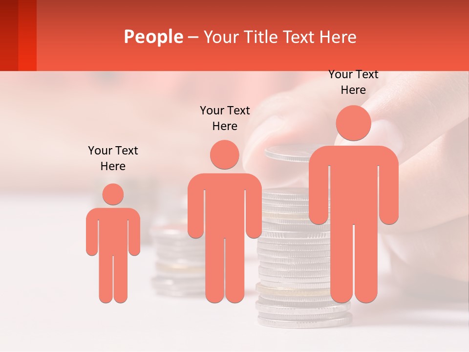 A Person Stacking Coins On Top Of Each Other PowerPoint Template