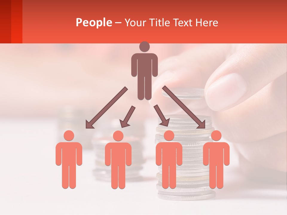 A Person Stacking Coins On Top Of Each Other PowerPoint Template