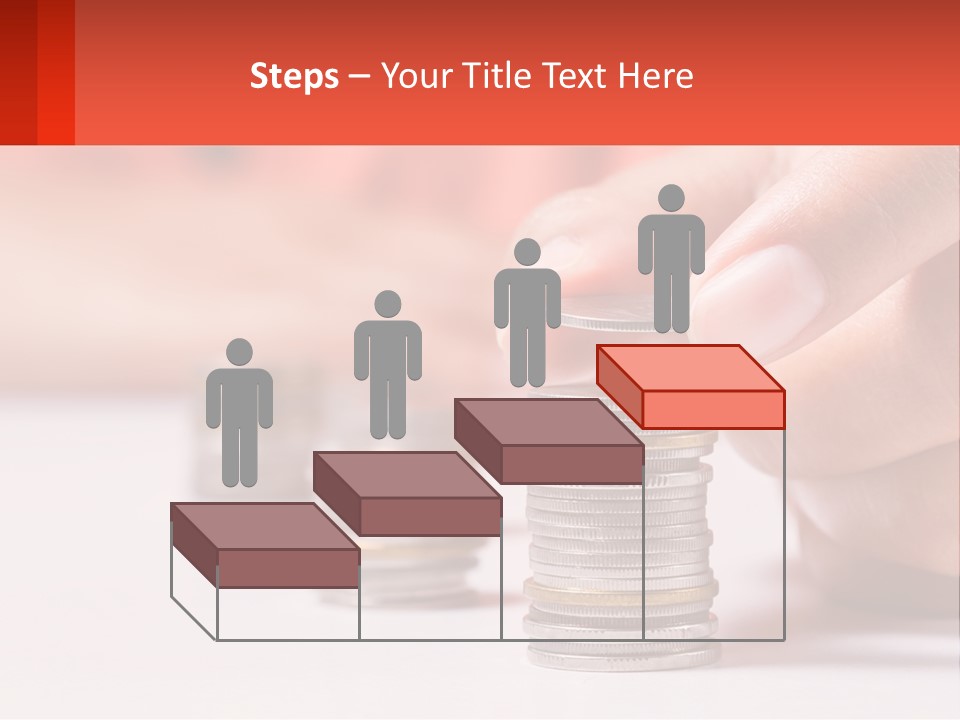 A Person Stacking Coins On Top Of Each Other PowerPoint Template