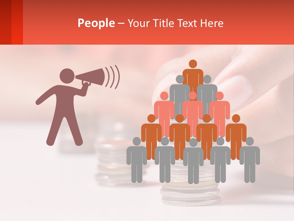 A Person Stacking Coins On Top Of Each Other PowerPoint Template