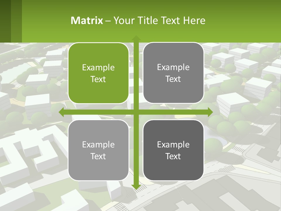 A Computer Generated Map Of A City With Lots Of Trees PowerPoint Template
