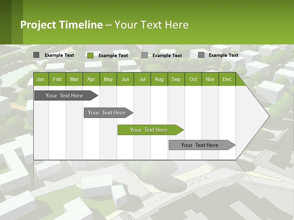 A Computer Generated Map Of A City With Lots Of Trees PowerPoint Template
