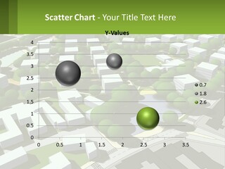 A Computer Generated Map Of A City With Lots Of Trees PowerPoint Template