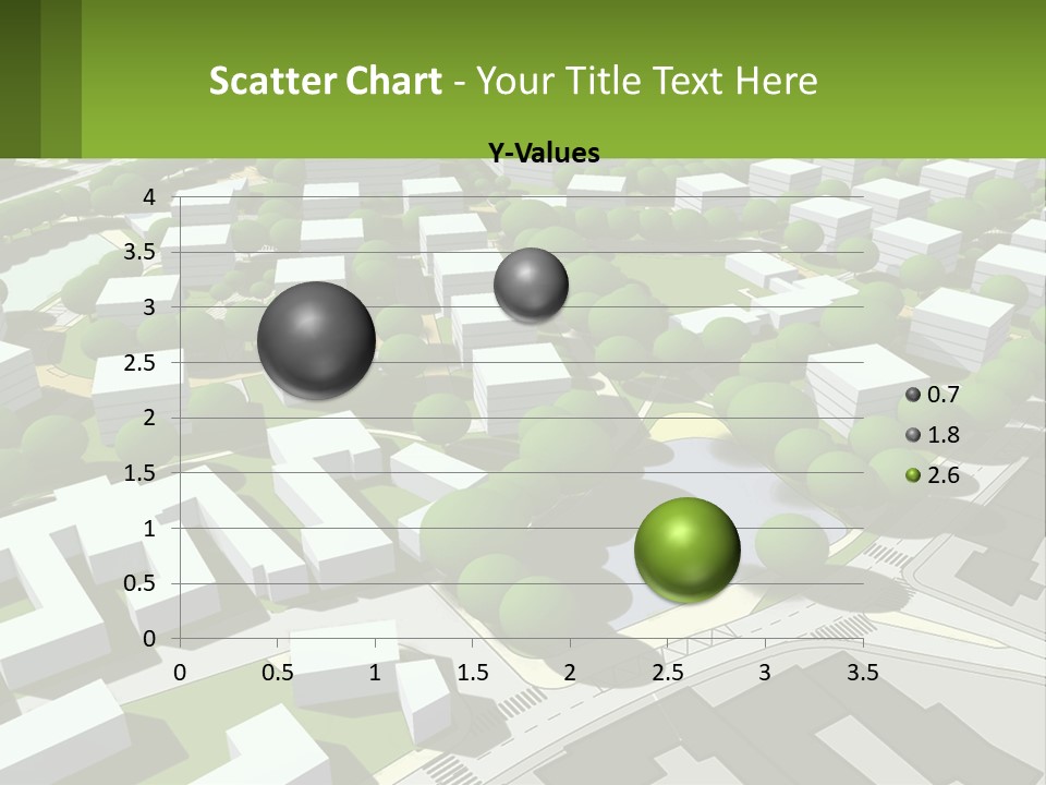 A Computer Generated Map Of A City With Lots Of Trees PowerPoint Template