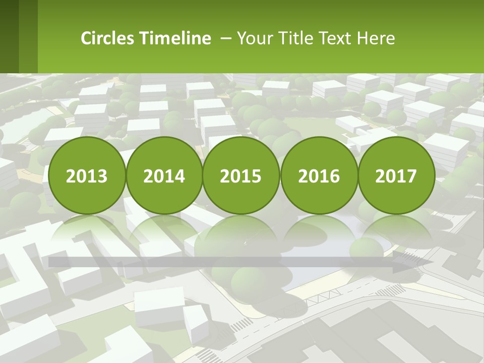 A Computer Generated Map Of A City With Lots Of Trees PowerPoint Template