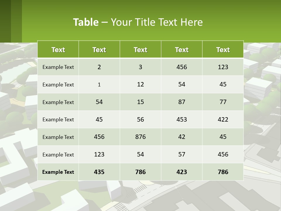 A Computer Generated Map Of A City With Lots Of Trees PowerPoint Template