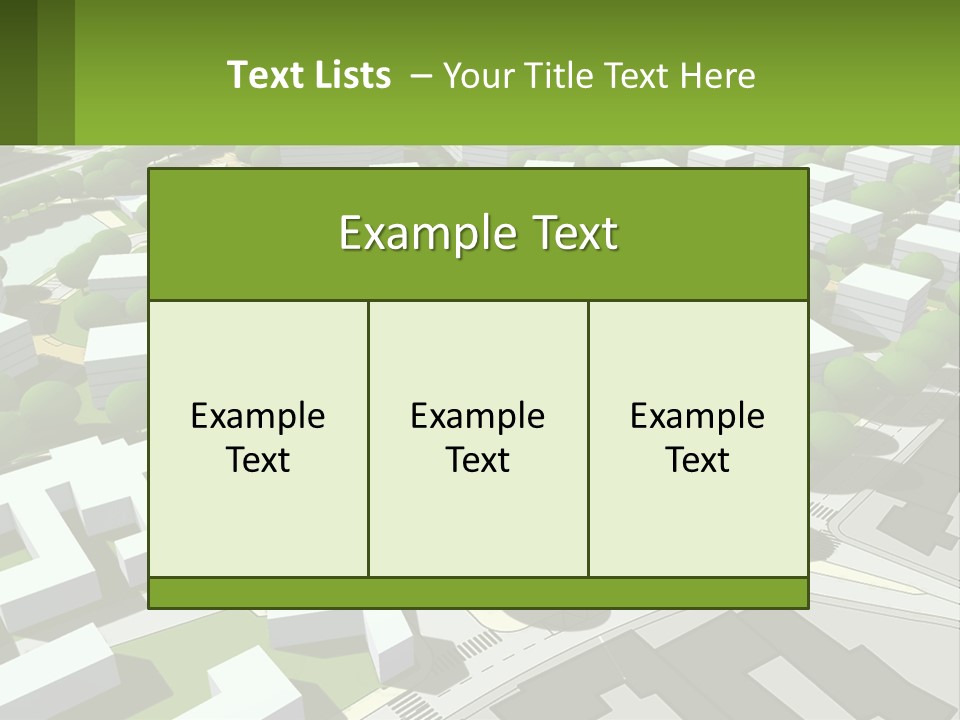 A Computer Generated Map Of A City With Lots Of Trees PowerPoint Template