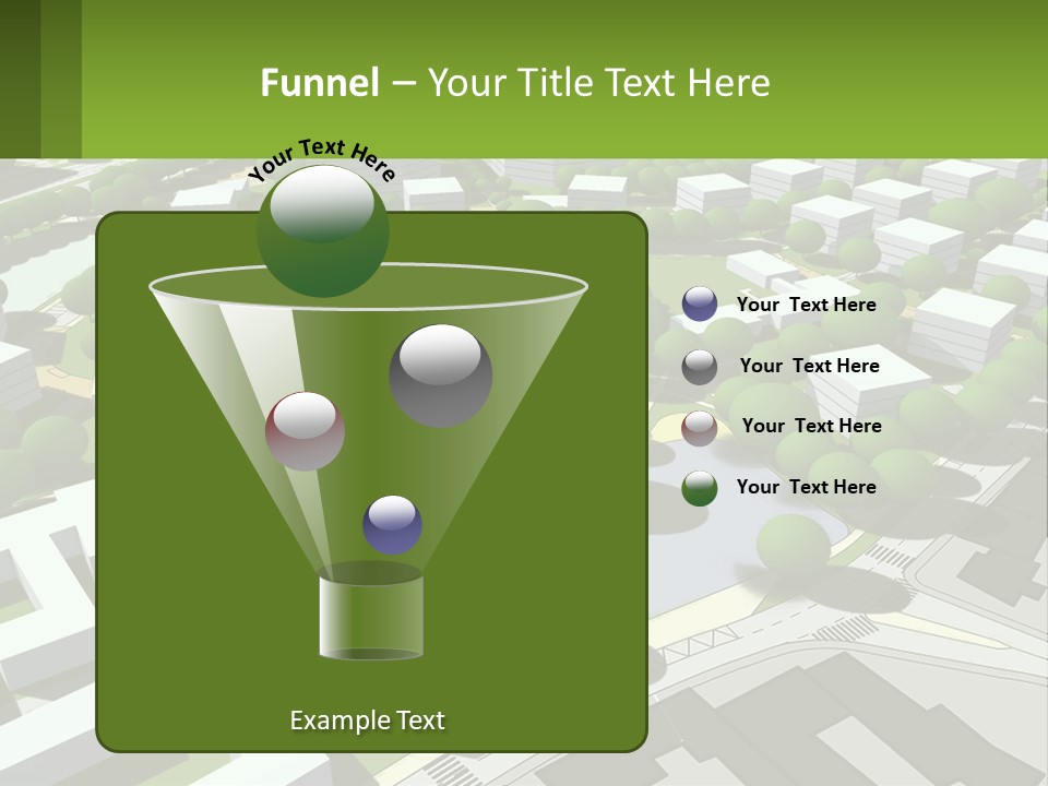 A Computer Generated Map Of A City With Lots Of Trees PowerPoint Template