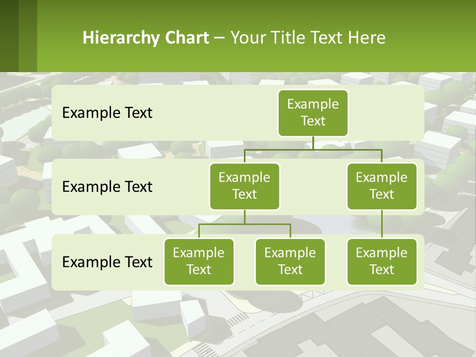 A Computer Generated Map Of A City With Lots Of Trees PowerPoint Template