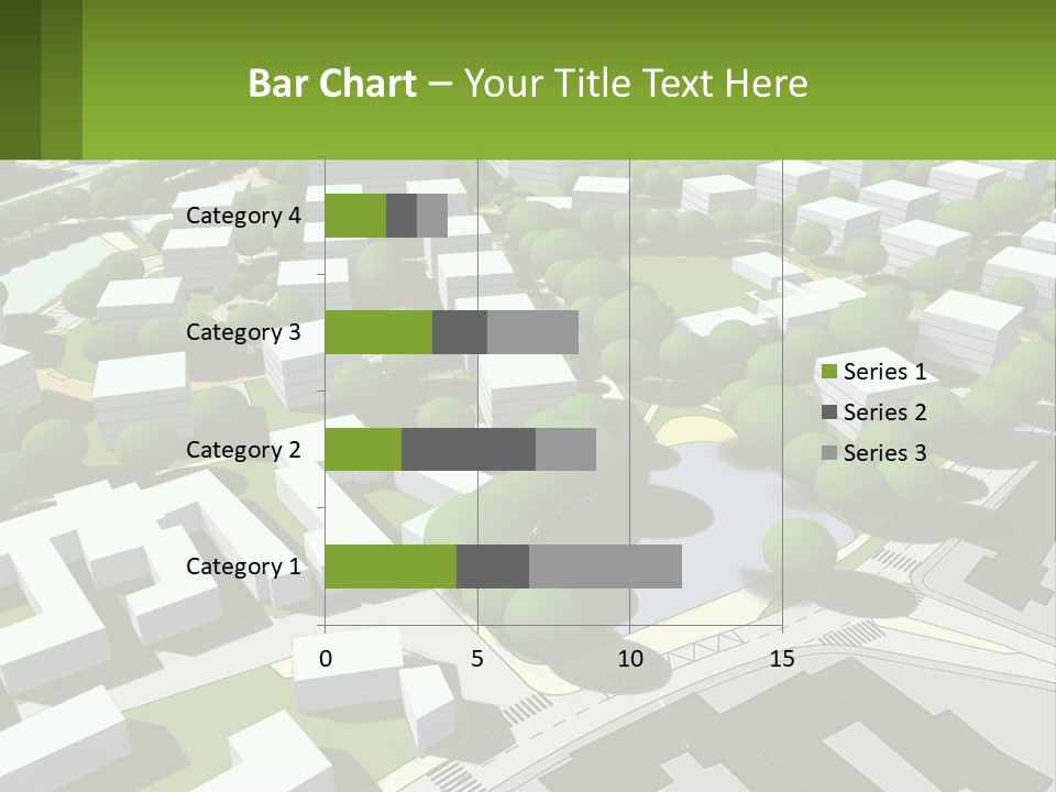 A Computer Generated Map Of A City With Lots Of Trees PowerPoint Template