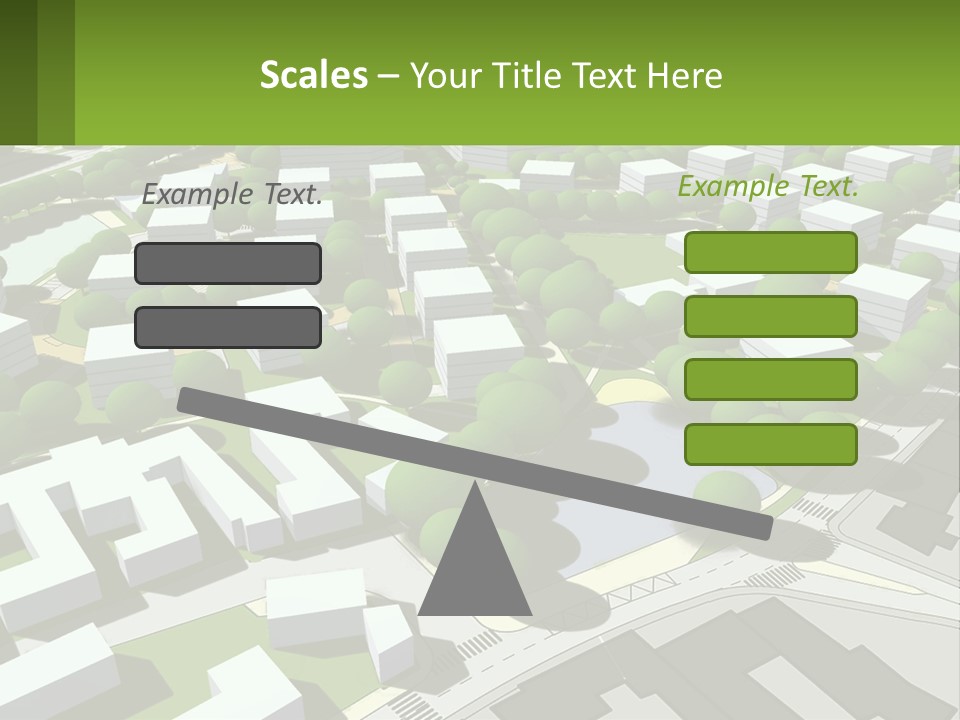 A Computer Generated Map Of A City With Lots Of Trees PowerPoint Template