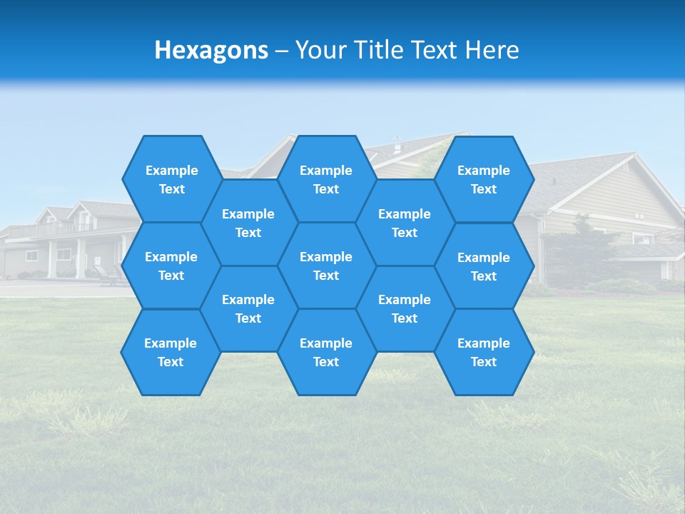 A House In The Middle Of A Green Field PowerPoint Template