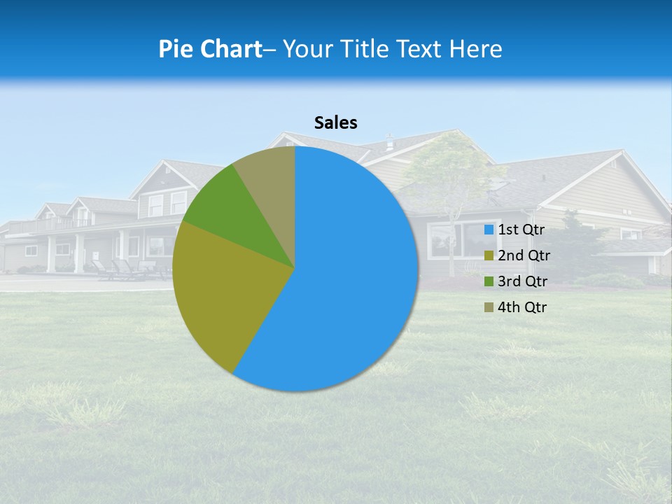 A House In The Middle Of A Green Field PowerPoint Template