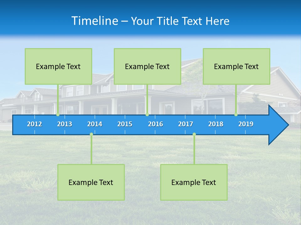 A House In The Middle Of A Green Field PowerPoint Template