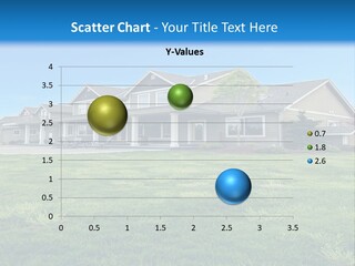 A House In The Middle Of A Green Field PowerPoint Template