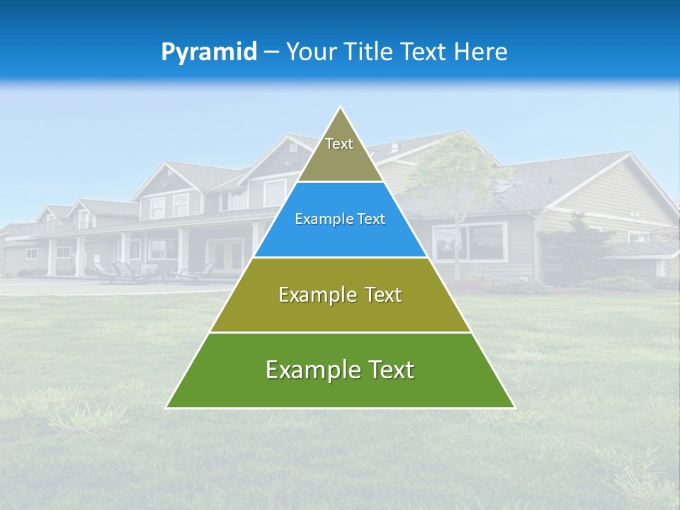 A House In The Middle Of A Green Field PowerPoint Template
