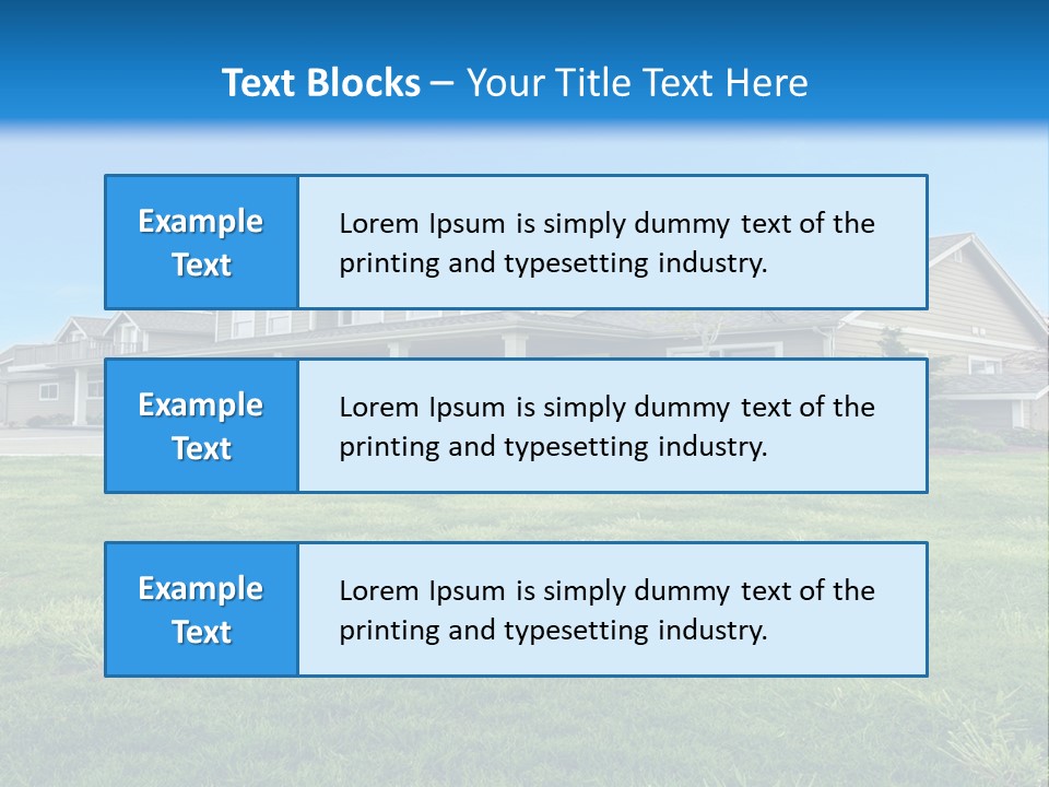 A House In The Middle Of A Green Field PowerPoint Template