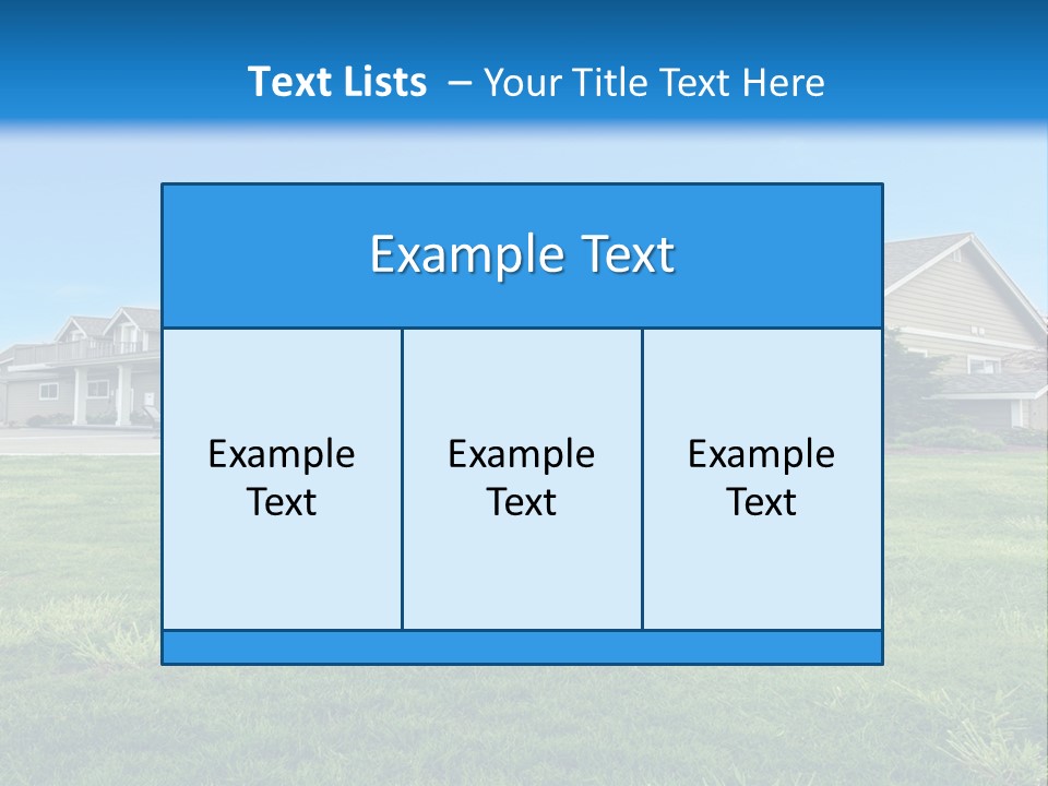 A House In The Middle Of A Green Field PowerPoint Template