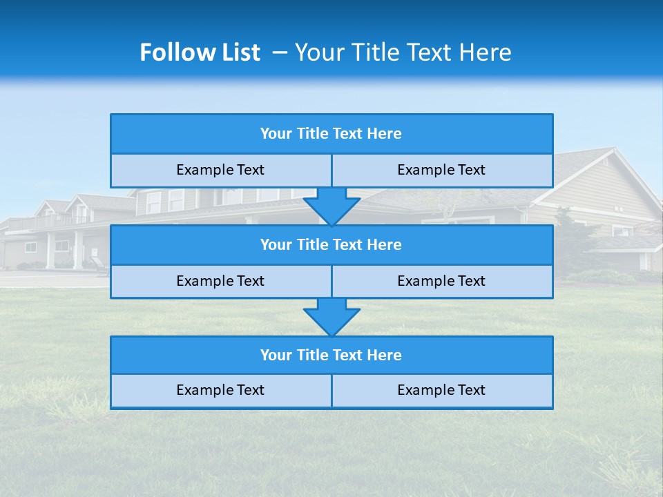 A House In The Middle Of A Green Field PowerPoint Template