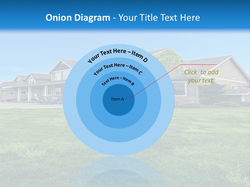 A House In The Middle Of A Green Field PowerPoint Template