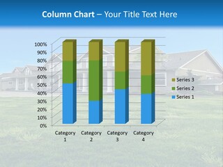 A House In The Middle Of A Green Field PowerPoint Template