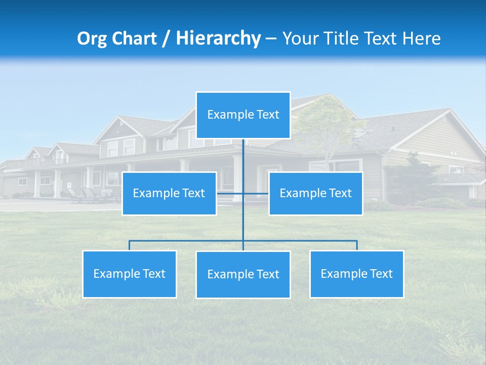A House In The Middle Of A Green Field PowerPoint Template