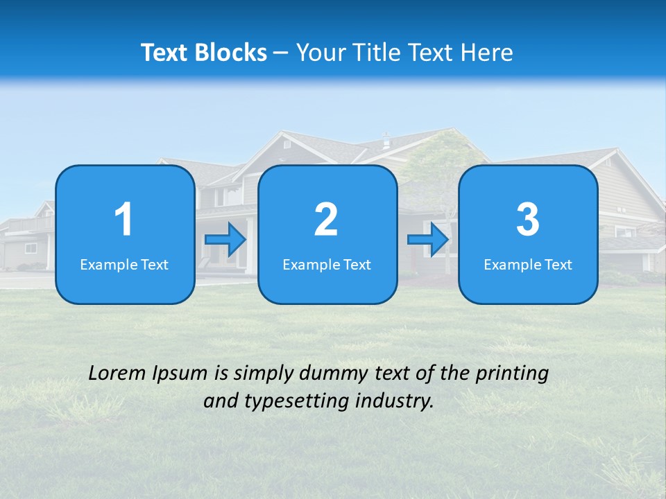 A House In The Middle Of A Green Field PowerPoint Template