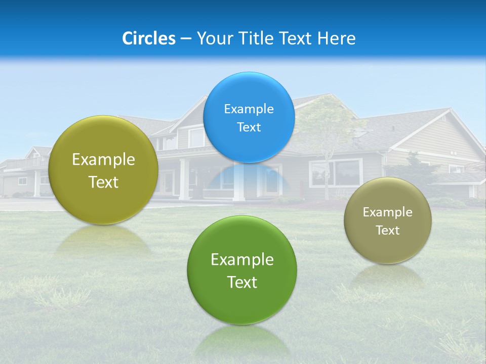 A House In The Middle Of A Green Field PowerPoint Template